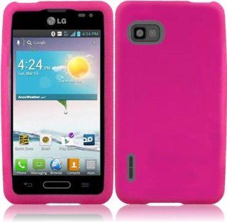Loving Pink Soft Premium Silicone Case Cover Skin Protector for LG Optimus F3 MS659 (by Metro PCS / T Mobile) with Free Gift Reliable Accessory Pen: Cell Phones & Accessories