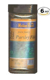 Maison Royal Pure Fancy Parsley Flakes  1oz  6 Large Restaurant Size Jars : Parsley Spices And Herbs : Grocery & Gourmet Food