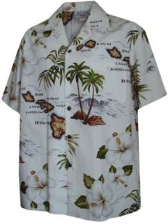 Vintage Hawaiian Maps Hawaiian Shirts   Mens Hawaiian Shirts   Aloha Shirt at  Mens Clothing store: Button Down Shirts