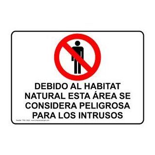 Naturally Occurring Radioactive Spanish Sign TRS 13623 No Trespassing : Business And Store Signs : Office Products