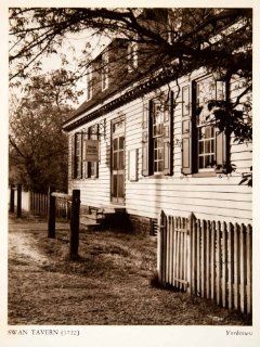 1947 Photogravure Swan Tavern Yorktown Virginia Colonial America Revolution   Original Photogravure   Prints