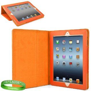 Orange Padded iPad Skin Cover Case Stand with Screen Flap and Sleep Function for all Models of The New Apple iPad ( 3rd Generation, wifi , + AT&T 4G , 16 GB , 32GB , 64 GB, MC707LL/A , MD328LL/A , MC705LL/A , MC706LL/A, MD329LL/A , MD368LL/A , MC756LL
