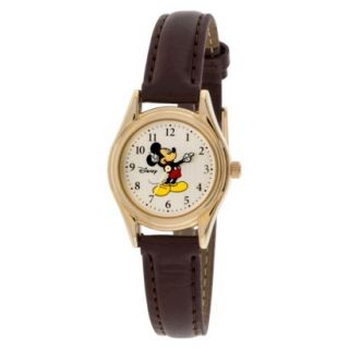 Mickey Mouse Analog Leather Band Watch with Movi