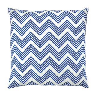 NECTARmodern Zigzag Chevron Embroidered Throw Pillow 10050 / 10053 Color Blue