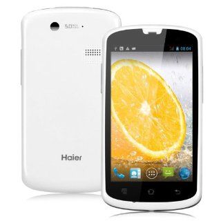Haier Unlocked W718 Android 4.2 4.0 inch 1.2GHz Dual Core Dual SIM Card Dual Standby Dual Camera Bluetooth WiFi GPS 3G Cell Phone Smart Phone, Support Light, Gravity, Proximity sensor (White): Cell Phones & Accessories