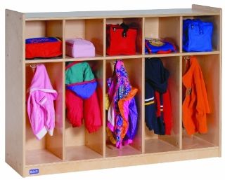 Steffy Wood Products 36 Inch by 48 Inch Toddler 5 Section Locker   Childrens Cabinets