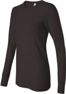Ladies' Long Sleeve Thermal Tee Shirt, Color: Chocolate, Size: XX Large at  Womens Clothing store