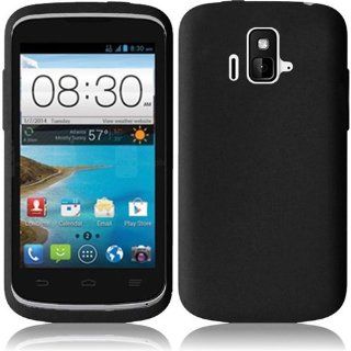 HRW Silicone Skin Case compatible with ZTE Z740 Sonata/Radiant ,Black: Cell Phones & Accessories