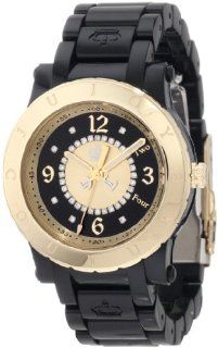 Juicy Couture Women's 1900846 HRH Black Plastic Bracelet Watch: Watches