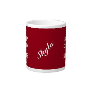 Keep Calm and Shine On Red Extra Large Mug