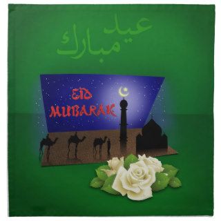 Eid Mubarak 3D Greeting   Napkin