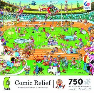 Comic Relief Olympics 750 Piece Jigsaw Puzzle: Toys & Games