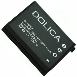 Dolica DI NP60 720mAh Casio Battery : Digital Camera Battery Chargers : Camera & Photo