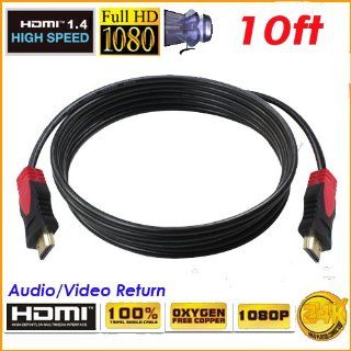 PREMIUM HDMI CABLE 10FT For BLURAY 3D DVD PS3 HDTV XBOX LCD HD TV 1080P US: Cell Phones & Accessories