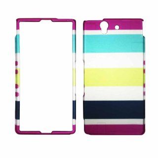 2D Yellow Stripe Sony Xperia Z T Mobile Case Cover Phone Protector Snap on Cover Case Faceplates: Cell Phones & Accessories