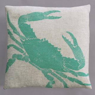 Dermond Peterson Big Crab Pillow BCRABTQ35000 Color: Turquoise / Natural