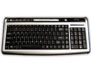 Zippy WK 725 Super Slim Soft touch Multimedia Office USB Keyboard 104 Keys with 18 Hot Keys   Stylish Dual Tone Silver & Black Color   Compatible with all Desktop Computers: Computers & Accessories