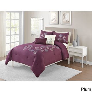 Victoria Classics Athena Cotton 5 piece Comforter Set Purple Size King