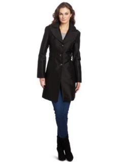 Kenneth Cole New York Women's Cotton Sateen Trench Coat, Black, Small at  Womens Clothing store: Trenchcoats