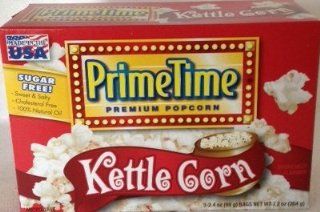 Prime Time Microwave Popcorn Kettle Corn 5 Boxes 7.2oz 15 Bags : Sugar Free Candy With Sucralose : Grocery & Gourmet Food