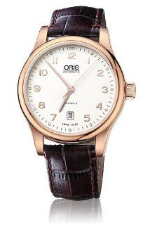 Oris Classic White Dial Rose Gold PVD Mens Watch 733 7594 4891LS: Oris: Watches