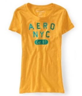 Aeropostale Juniors Aero Nyc Est. 87 Felt Decal Embellished T Shirt 734 S at  Womens Clothing store: Fashion T Shirts