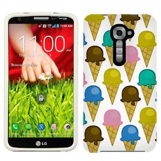 Sprint LG G2 Multi Color Ice Cream Cones Phone Case Cover Cell Phones & Accessories