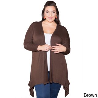 Sealed With A Kiss Sealed With A Kiss Womens Plus Size Phoebe Open Pocket Cardigan Brown Size 1X (14W : 16W)