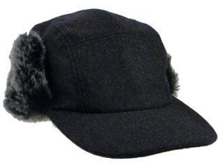 Winter Baseball Hat with Earflaps Fleece Earflap Ball Cap promotional gifts,Charcoal/Heather: Sports & Outdoors