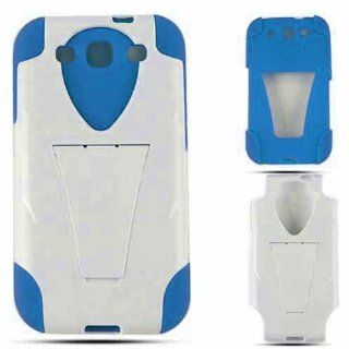Cell Armor I747 PC JELLY 03 JCH Samsung Galaxy S III I747 Hybrid Fit On Case   Retail Packaging   Light Blue Skin with White Snap Cell Phones & Accessories