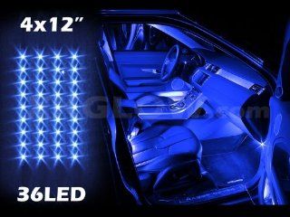 BLUE 4pcs 36 LED Waterproof Three Mode Neon Accent light Kit for Car Interior Trunk Truck Bed Bush Fender: Automotive