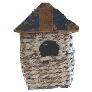 Tierra Garden N748 4 Inch Square Seagrass High Bird Hut, Brown (Discontinued by Manufacturer) : Bird Houses : Patio, Lawn & Garden