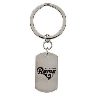 NFL St. Louis Rams Logo Stainless Steel Keychain: Jewelry