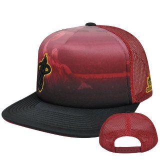 NBA Adidas NZ752 Miami Heat Mesh Snapback Hat Cap Flat Bill Adjustable Wade # 3 : Sports Fan Baseball Caps : Sports & Outdoors