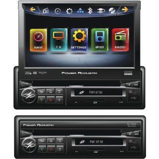 POWER ACOUSTIK PD 740NB 7" INTEQ SINGLE DIN MOTORIZED FLIP UP MULTIMEDIA RECEIVER WITH BLUETOOTH(R) & IPOD(R) CONTROL POWPD740NB: Everything Else