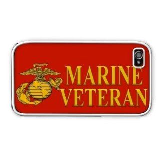 US Marines Veteran Marine Corp Apple iPhone 5 Hard Back Case Cover Skin White: Cell Phones & Accessories