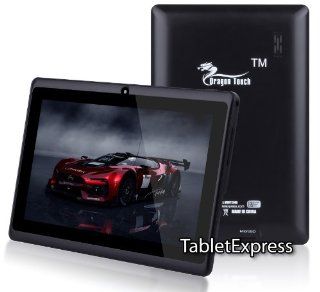 Dragon Touch® 7'' Black Google Android 4.2 Jelly Bean Allwinner A13 Multimedia Tablet MID PC, 4GB, Google Play Pre Installed, USB OTG, Supports Skype Video Chat Calling, Netflix Movies and Flash Player, A13 MID744B [by TabletExpress] : Tablet 