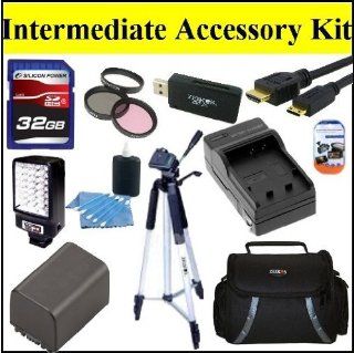 Intermediate Accessory Kit For Sony HDR PJ710V HDR PJ760V HDR CX760V Handycam Camcorder   Includes 3PC Filter Kit + 32GB SD Memory Card + Replacement NP FV100 Battery + Battery Charger + LED Video Light + Deluxe Case + 57" Tripod + Mini HDMI Cable &am