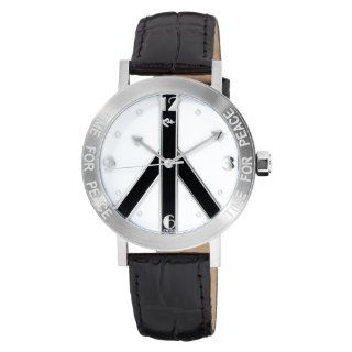 Love Peace and Hope Midsize LPE100 Time for Peace Black Watch: Watches