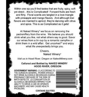 2011 Naked Winery Complicated Viognier 750 mL: Wine