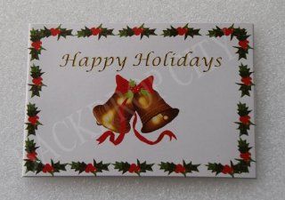 6"x4" Happy Holiday Christmas Horizontal Landscape Cardboard Picture Folder Frames 50/box   Single Frames