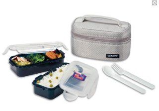 Lock&Lock Lunch Box Bag Set HPL752DG Gray: Reusable Lunch Bags: Kitchen & Dining