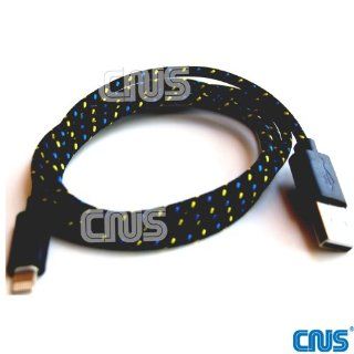 CNUS 3FT 8 Pin to USB Braided High Quality Durable Charging / Data Sync Cable fits iPhone 5 BLACK C 1085: Sports & Outdoors