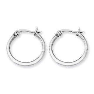 Chisel Stainless Steel 16mm Diameter Hoop Earrings: Chisel: Jewelry
