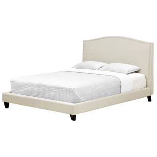Tov Furniture Amherst Beige Linen Full size Bed Beige Size Full