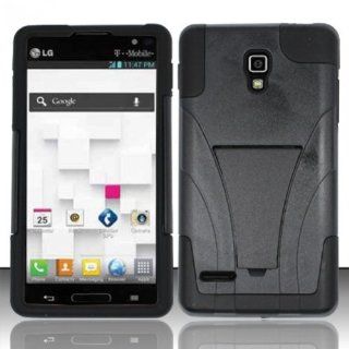 [Windowcell] Lg Optimus L9 P769 / P760 (T mobile)   Pc+sc Hybrid Cover w/ Kickstand   Black HYB: Cell Phones & Accessories