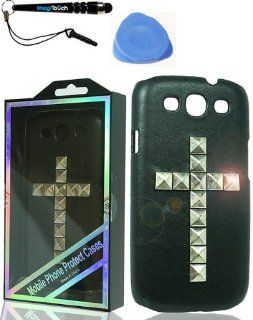 IMAGITOUCH(TM) 3 Item Combo Deluxe Stud Case Samsung Galaxy S 3 the Cross Victory Silver (Stylus pen, Pry Tool, Phone Cover) Cell Phones & Accessories