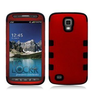 [Buy World, Inc] for Lg Optimus F7/us780 (Boost Mobile/us Cellular) Armor 2 in 1 with I/v Type Stand, Black+red: Cell Phones & Accessories