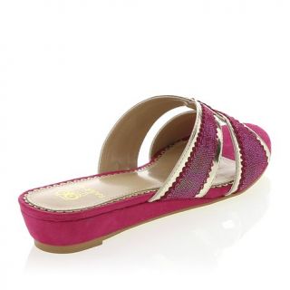 Rara Avis by Iris Apfel Crossover Strap Leather Wedge