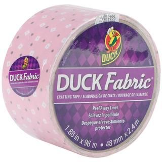 Fabric Tape 1.88 X96   Pink And Brown Dots